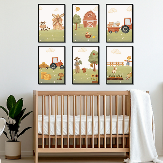 The Farm acrylic poster set